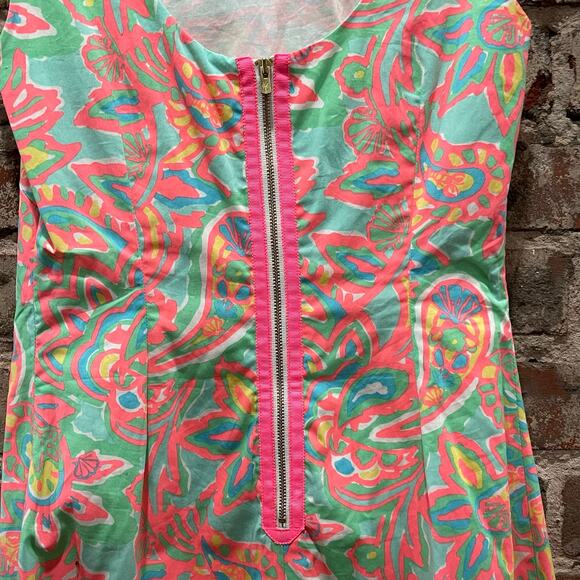 NEW Lilly Pulitzer Delia Dress Sand Bar Make A Splash Size 0 - Picture 7 of 9